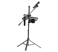 Microphone Stand Cup Holder,Recording Shelf Mount - Quick Attachable Microphone Stand Board For Live Streaming, Audio, Recordings And Stage Performances
