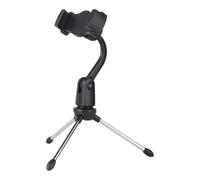 Microphone Stand, Foldable Desktop m-ic Holder, Lightweight m-ic Stand With Adjustable Clip, Lock-Tight Knob, 130g, Ideal For Singing, Recording, And Live Performance