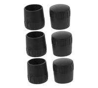 Microphone Stand Foot Caps 6Pcs Black round Rubber for 25mm Tubes