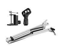 Microphone Stand Holder, Table Lazy Bracket with Extendable Arm, Microphone Clip, for Hands-Liberate Entertainment
