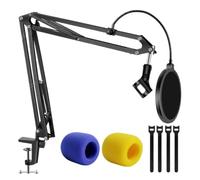 Microphone Stand Kit, Compatible With Blue, SM7B QuadCast AM8 A8 | Adjustable Suspension Scissor Boom Arm, Compatible With Multiple Mic Models