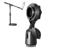 Microphone Stand: Metal Shockproof, Adjustable, Non-Slip, Microphones with Outer Diameter Between 32mm, Stand, Broadcast Accessories | For Home, Office, School, Studio