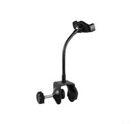 Microphone stand mount holder with adjustable angles and 360 degree rotation compatible with For Tablet and smartphone clamps from 6cm to 18cm width (Phone Clamp)