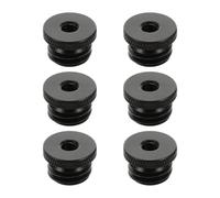 Microphone Stand Screw Adapter 6pcs Black Aluminum Alloy Tripod Conversion | Fine to Coarse Thread, Camera and Microphone Use, Easy Install and Removal, Personal or Professional Use
