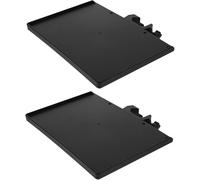 Microphone Stand Tray 2Pcs, Adjustable Clamp-On Mic Stand Shelf for Live Streaming, Recording, ABS Material, 24x17.5cm