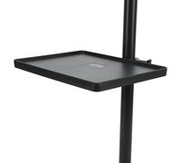 Microphone Stand Tray Holder, 6.50x8.66in Live Broadcast Sound Card Rack Tray, Multipurpose Clamp on Utility Shelf for Stage Control Room