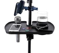 Microphone Stand Tray, Mic Stand Cup Holder, Music Stand Drink Holder, Clamp on Tray Fit Most Music Stand Tray for Studio Concert Karaoke & Parties, Music Stand Accessories (Multi-Functional)