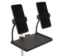 Microphone Stand Tray with Phone Holder Keep Your Accessories Within Reach While Performing (A)