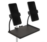 Microphone Stand Tray with Phone Holder Keep Your Accessories Within Reach While Performing (B)