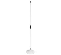 Microphone Stand with Round Base, White - GRAVITY