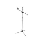 Microphone Stands Two Headed Vertical Floor Standing Bracket Three Legged Metal For Speech