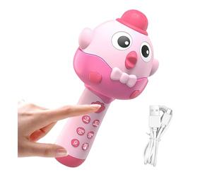 Microphone Toy - 2 in 1 Musical Player in the Shape of a Chicken | Musical Singers Toys Rechargeable with LED Light - for Boys Girls Party Home Family Gathering Salon Christmas Birthday