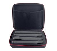 Microphone Travel Case Storage Bag Mic Protective Storage Box Shockproof Carrying Case 4-Compartment