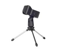 Microphone Tripod Stand - 16x9cm ABS Desktop Mic Holder For Singing | Desktop Microphone Stand For Singing | Microphone Mount With Lock-Tight Knob For Karaoke Singing, Speech, Wedding