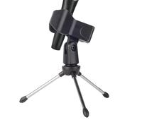 Microphone Tripod Stand - Foldable Desktop Holder, Lightweight Support, Lock-Tight Adjustment, ABS Material Build | Singing Performance Stage Recording Speech Karaoke Podcast Home Use