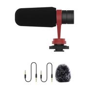Microphone Video Podcast Condenser Interviewing Microphone With 3.5mm Port For Smartphone Camera Streaming Broadcast Camera Mount