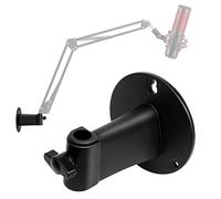 Microphone Wall Mount Boom Arm - Space Saving Desktop Metal Mic Stand Clamp, Wall Mount for Mic Holder, Horizontal Mounting Wall, Microphone Stand Accessories by SUNMON