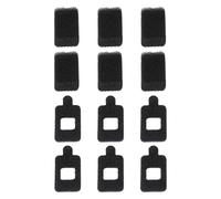 Microphone Wind Muff for Insta360 X5/X4/X3, Sponge Material Noise Reduction Cover for Clear Outdoor Recording, Lightweight 13x20x11mm Black Accessory 6-Pack