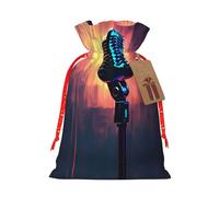 Microphone With Music Note Christmas Bags Friend Party Presents Happy Halloween Birthdays Gift Weddings Snacks Hamper