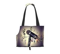 Microphone with Music Note print Puppy Carrier Walking Dog Bags Pets Dogs Carrier Bags for small Dogs and Cat and Rabbit