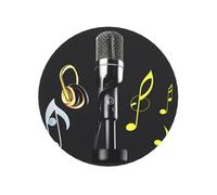 Microphone with Music Notes Round Magnetic Fridge Magnets for A Vibrant Kitchen: Durable with Enduring Magnetism