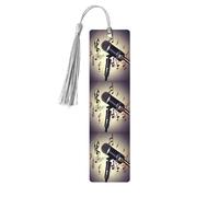 Microphone with Music Notewooden Bookmarks Set for Reading, 5 Pc Thoughtful Cute Book Mark Clips Lovers Gifts