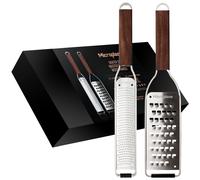 Microplane Kitchen grater Set (Zester & Extra coarse) for citrus fruits, hard cheese, nutmeg, potato, zucchini and carrot with stainless steel blades
