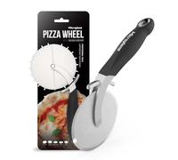 Microplane Professional XL Pizza Cutter Wheel | Dough Docker Cover | Pizza slicer tool | Extra-Sharp Stainless Steel | Non-Slip Soft Grip | Dishwasher Safe | For Pizzas, pastries & various baked goods