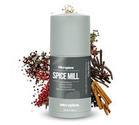 Microplane Spice Mill 2in1 - Sage Green | Manual Spice Mill with Ultra-Sharp Stainless-Steel Blade | Grates Nutmeg, Cinnamon, Tonka Bean, Indian Long Pepper, Nuts & More | Airtight Storage