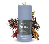 Microplane Spice Mill 2in1 - Sky Blue | Manual Spice Mill with Ultra-Sharp Stainless-Steel Blade | Grates Nutmeg, Cinnamon, Tonka Bean, Indian Long Pepper, Nuts & More | Airtight Storage