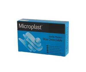 Microplast BLU Detctb Plasters PK100