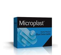 Microplast Blue Detectable Sterile Plaster 100-Piece Set, 7.5 cm x 2.5 cm Size