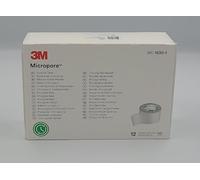 Micropore Surgical Tape | 3M icropore Surgical Tape | Medical Tape for Skin, Dressings and Face | First Aid Tape Suitable for Sensitive Skin Box of 12 Rolls (White, 2.5cm)
