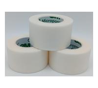 Micropore White 2.5cm x 9.1m Adhesive Surgical Tape - Pack of 3