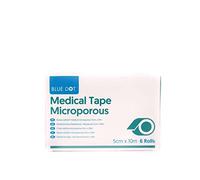 Microporous Medical Tape 5cm x 10m Box of 6 Rolls | Blue Dot