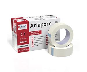 Microporous Medical Tape Waterproof, 6 Rolls 1.25cm x 10m - Hypoallergenic Surgical Tape for Wound Care, Dressings & Face, First Aid Waterproof Bandage for Sensitive Skin