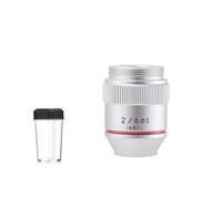 Microscope 1X 2X Achromatic 160 Infinity Objective RMS Threaded Confocal Distance 45mm 65mm(2X 65mm)
