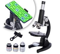 Microscope, 200x-5000x Compound Biological Microscopes With Microscope Slides Set 6x Multiplier Phone Adapter for Adults Students gifts, Biological Microscopes For Science Education-Black