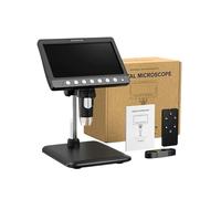 Microscope, 7Inch IPS Digital Coin Microscope 5MP 1200X Ultra-Precise ing Camera 1080P Video for Adults Coins Plants