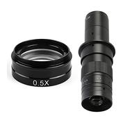 Microscope Accessories 0.75X 0.5X 2.0X 0.35X Auxiliary Objective Glass Len For 130X 180X C MOUNT Lens Durability And Reliable Performance(180X With 0.5X)