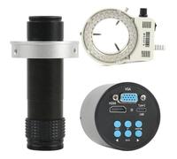 Microscope Accessories 1080P VGA HDMI USB Type-c PC C Mount Video Microscope Camera Industrial Lab Jewelry Electronic Digital PCB Soldering Durability And Reliable Performance(130x lens with Light)