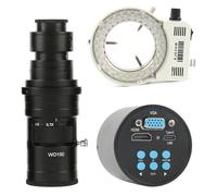 Microscope Accessories 1080P VGA HDMI USB Type-c PC C Mount Video Microscope Camera Industrial Lab Jewelry Electronic Digital PCB Soldering Durability And Reliable Performance(200x lens with Light)