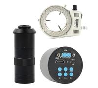 Microscope Accessories 1080P VGA HDMI USB Type-c PC C Mount Video Microscope Camera Industrial Lab Jewelry Electronic Digital PCB Soldering Durability And Reliable Performance(100x lens with Light)