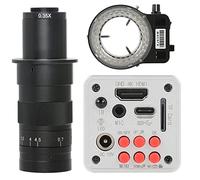 Microscope Accessories 180X 300X 200X 500X Zoom Lens 4K UHD I_MX334 Digital Microscope HDMI USB Type-C 3.0 Industrial Electronic Microscope Camera Durability And Reliable Performance(120x lens with Li