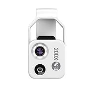 Microscope Accessories 200X Mobile Microscope Magnifier Universal Mini Mobile Phone Camera Video Micro Lens Durability And Reliable Performance(White)