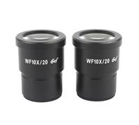 Microscope Accessories 2PCS WF10X WF15X WF20X WF25X WF30X Wide Field Eyepiece For Binocular Stereo Microscope 30MM Durability And Reliable Performance(WF10X-20)