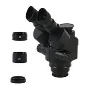 Microscope Accessories 3.5X 7X 45X 90X Simul-Focal Trinocular Stereo Microscope Head, Continuous Zoom 0.5X 2X Microscopio Durability And Reliable Performance(3.5X-90X)