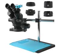 Microscope Accessories 48MP 2K USB HDMI Digital Video Camera 3.5X-90X Simul-Focus Parfocal Trinocular Stereo Microscope for Soldering PCB Repair Tool Type F Durability And Reliable Performance