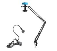 Microscope Accessories 48MP 4K HDMI USB Industrial Video Microscope Digital Microscope Camera 130X Zoom C Mount Lens For Phone Repair Soldering Tools Durability And Reliable Performance(C stand 370mm)