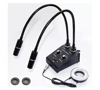 Microscope Accessories 6W Dual Gooseneck Light 60 LED Ring Illuminator Lamp Polarized Lens Anti-reflective For Industry Stereo Microscope Camera Durability And Reliable Performance(Set 4)